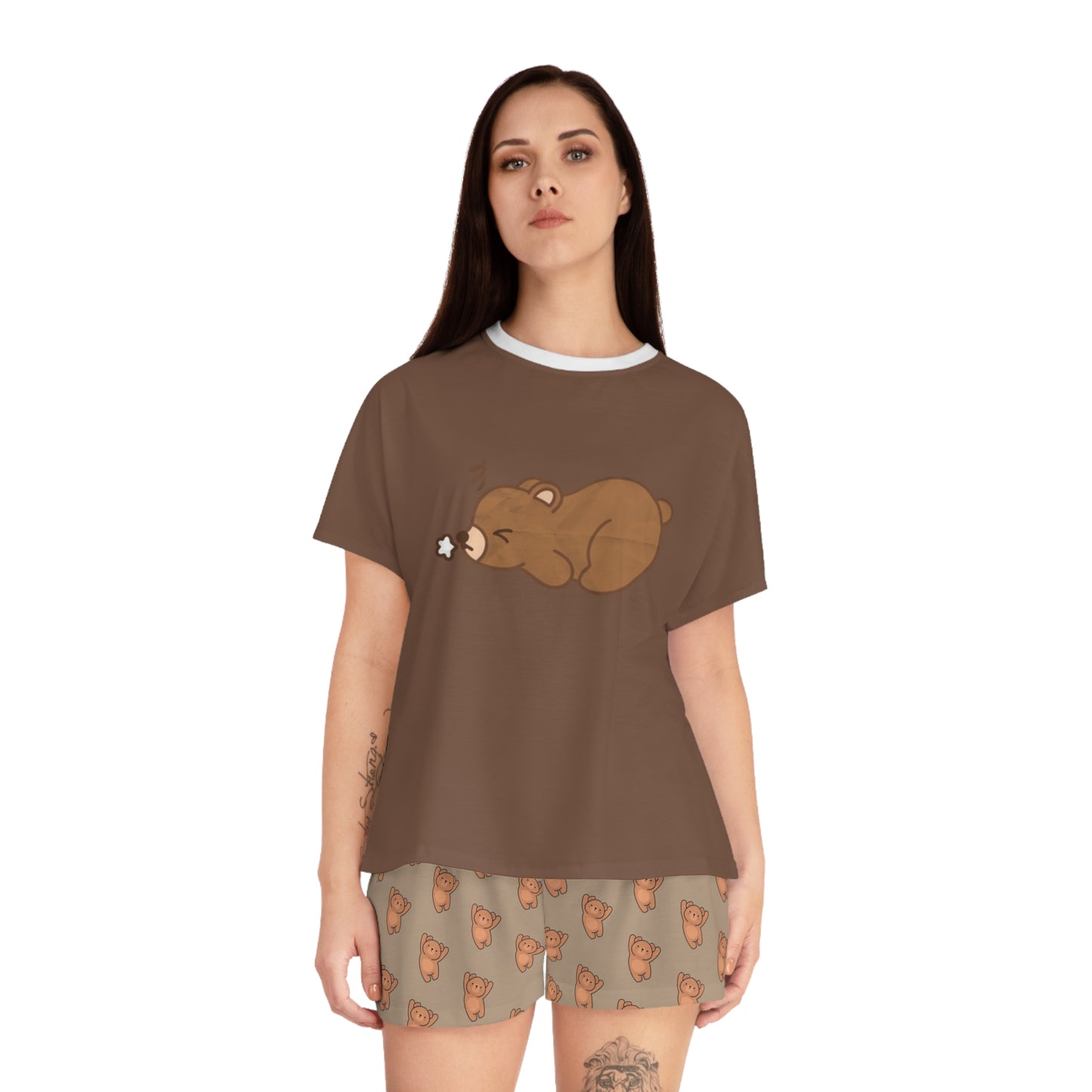 Bear Pajama Set for Women, Cozy PJ Set, Gift for Her
